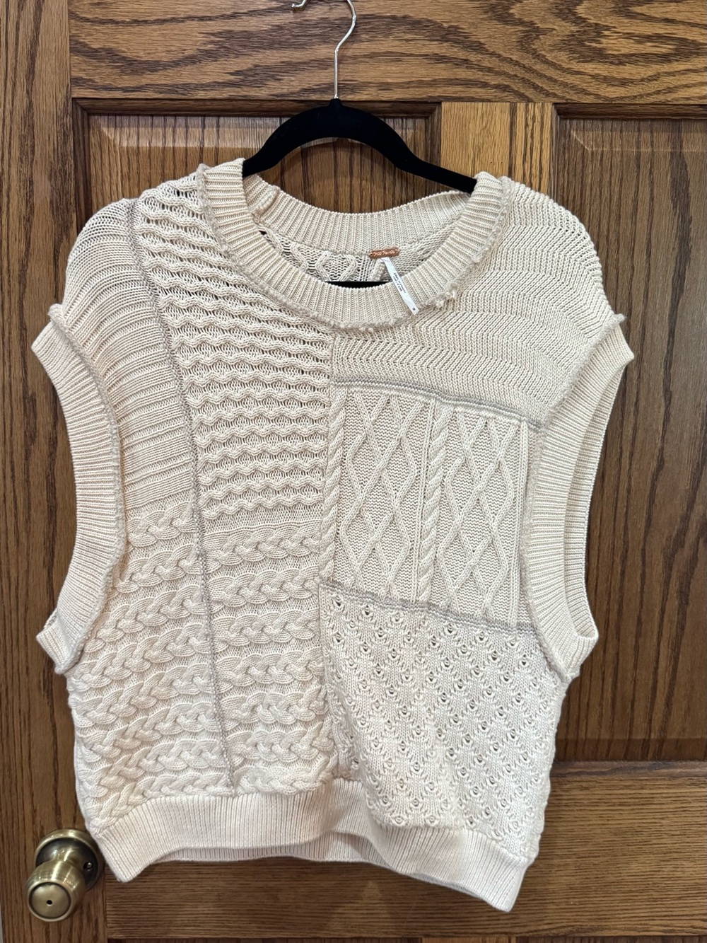 Free People Cable-Knit Sweater Vest